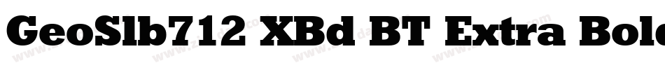 GeoSlb712 XBd BT Extra Bold字体转换